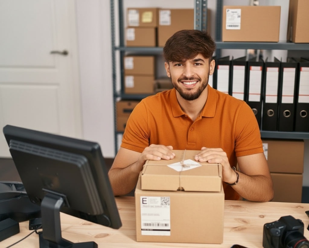 Parcels at the Postiva warehouse